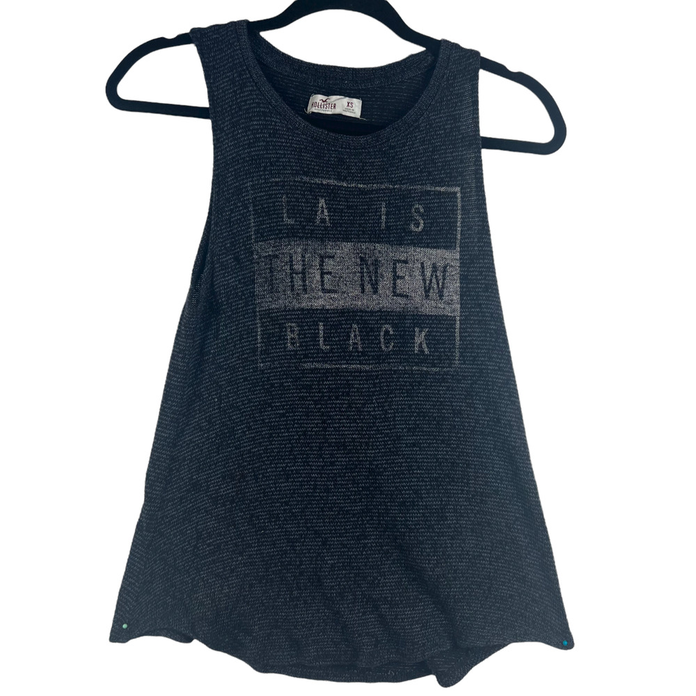 Vintage 90s Hollister Tank Top Women's XS LA Is The New Black Cotton Blend